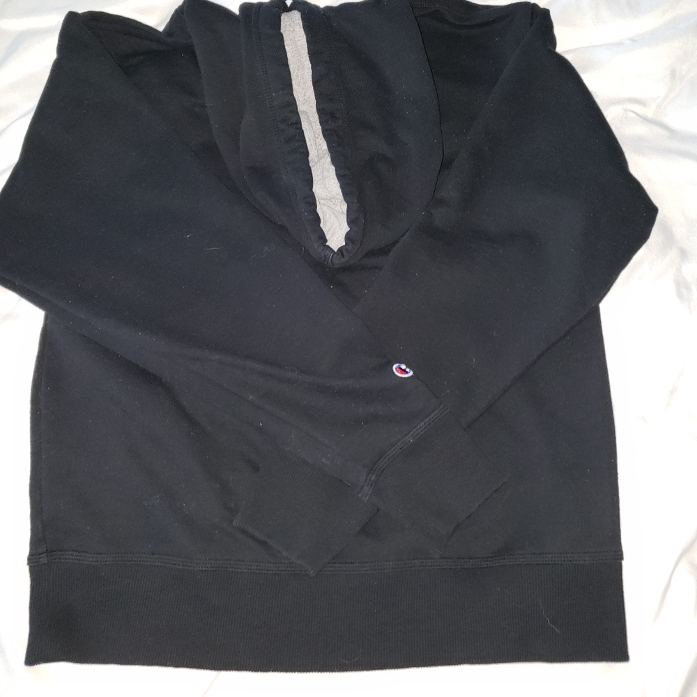 Champions black hoodie with logo on front size Medium - Picture 2 of 7